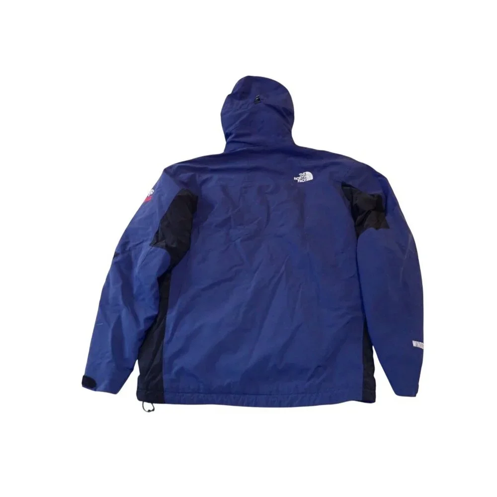 Vintage The North Face Jacket Mens M Summit Series Windstopper Blue Hooded - Picture 2 of 8